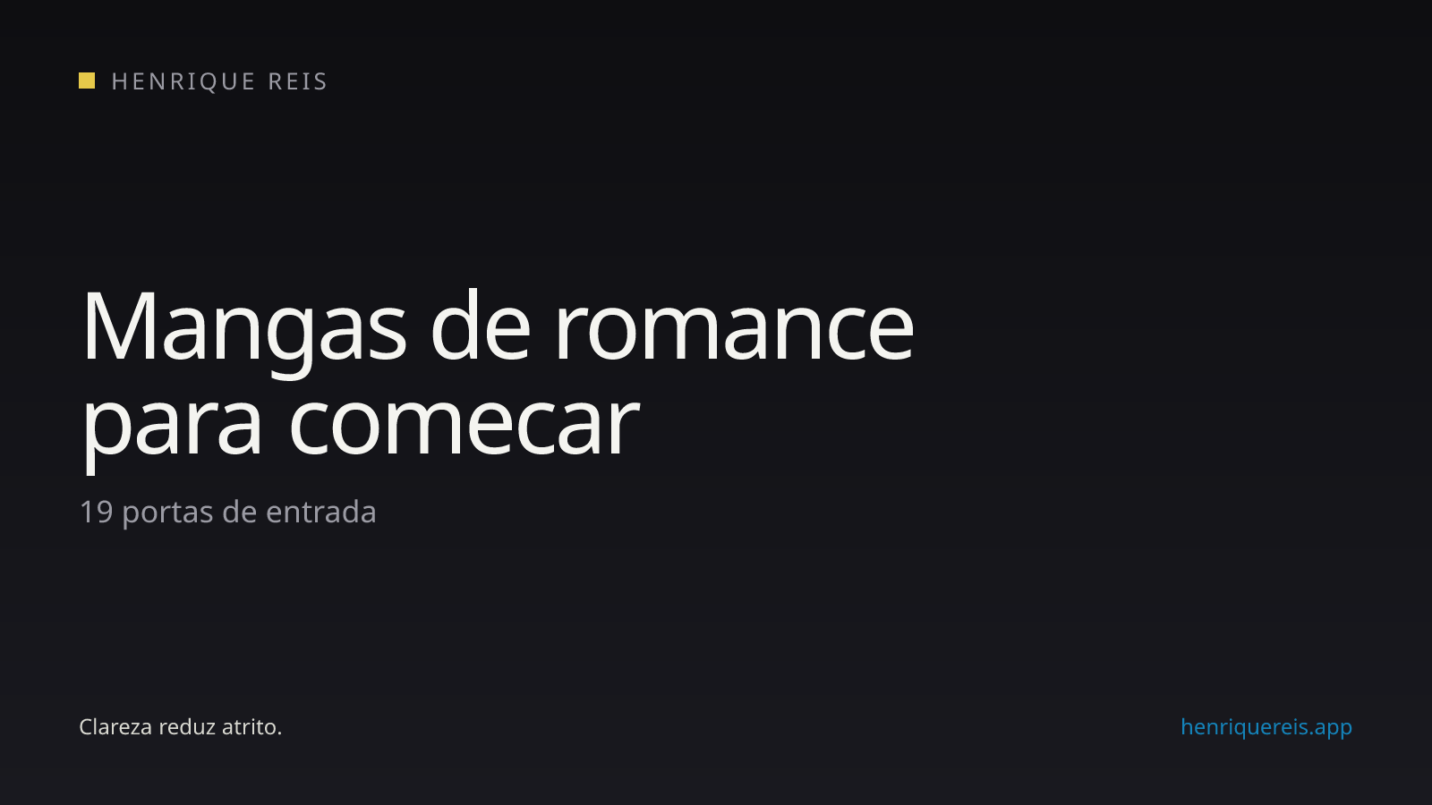 Curadoria de mangás de romance para leitores iniciantes