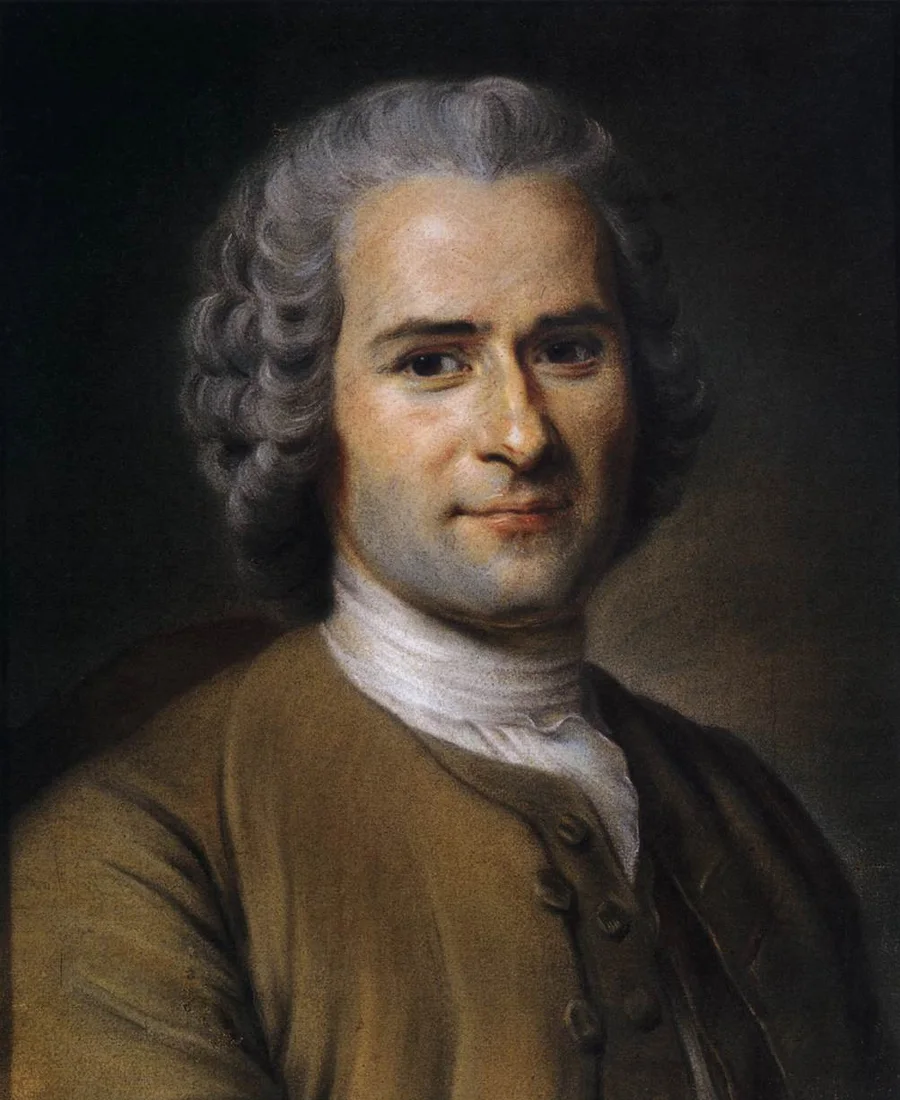 Retrato em pastel de Jean-Jacques Rousseau por Maurice Quentin de La Tour em 1753