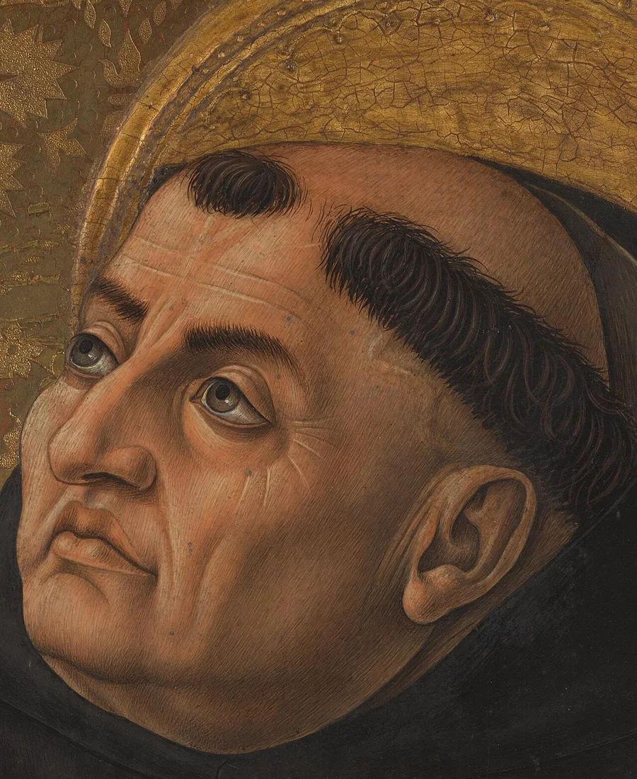 Pintura de Tomás de Aquino feita por Carlo Crivelli em 1476