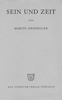 Capa histórica de Ser e Tempo, obra em que Heidegger analisa a angústia